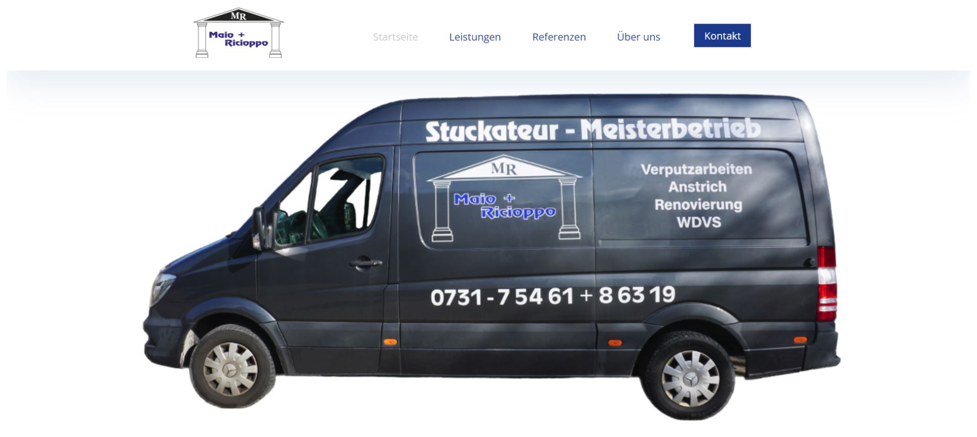 Referenz-Website www.stuckateur-meisterbetrieb.de